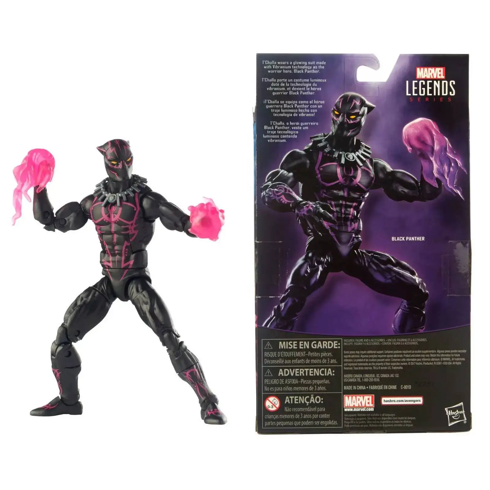 Original Marvel Legends Black Panther Vibranium Power Armor 6 Inch Action Figure Model Toy Desktop Collection Birthday Gift