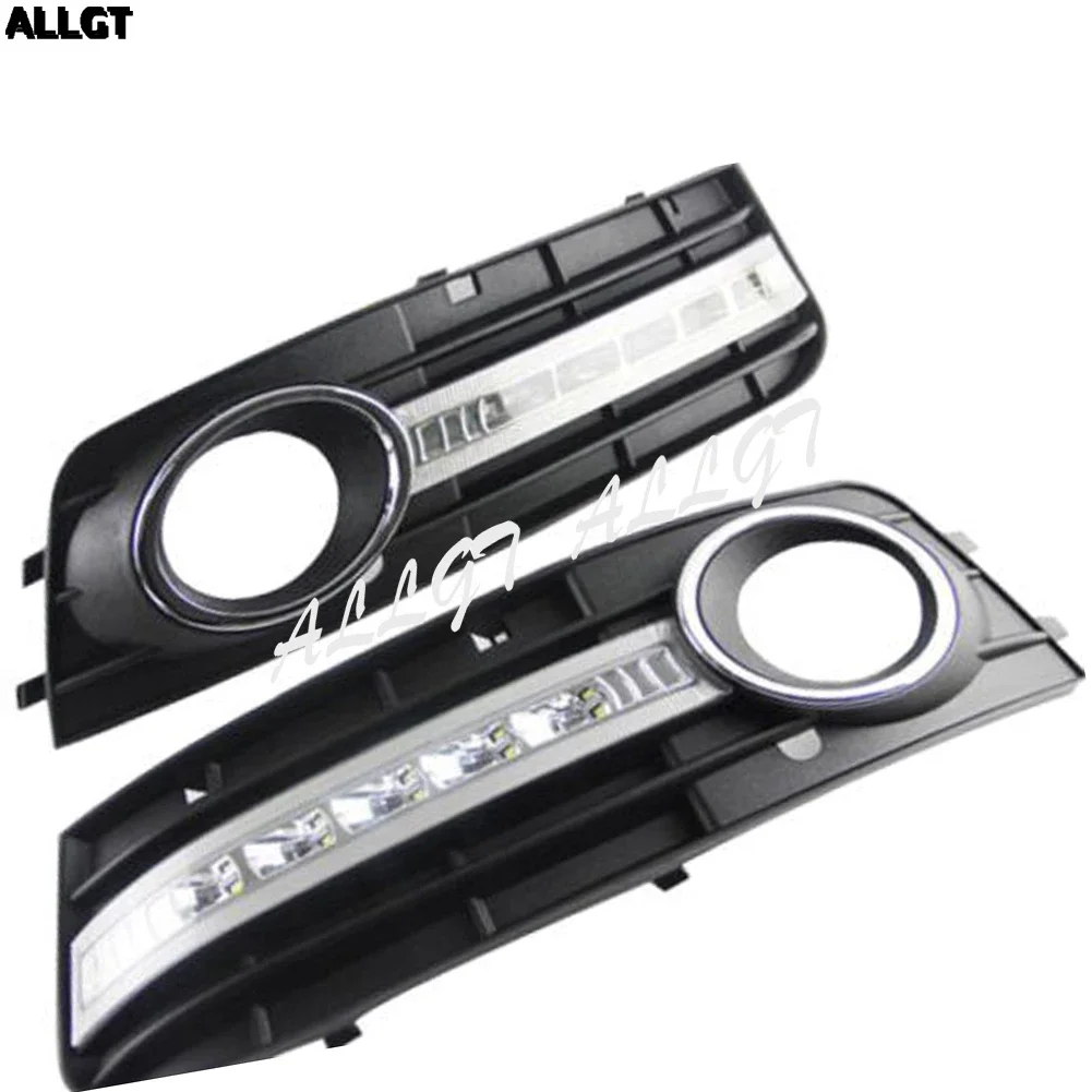 

2x LED DRL Driving Daytime Running Day Fog Lamp Light For 2009 2010 2011 AUDI A4L