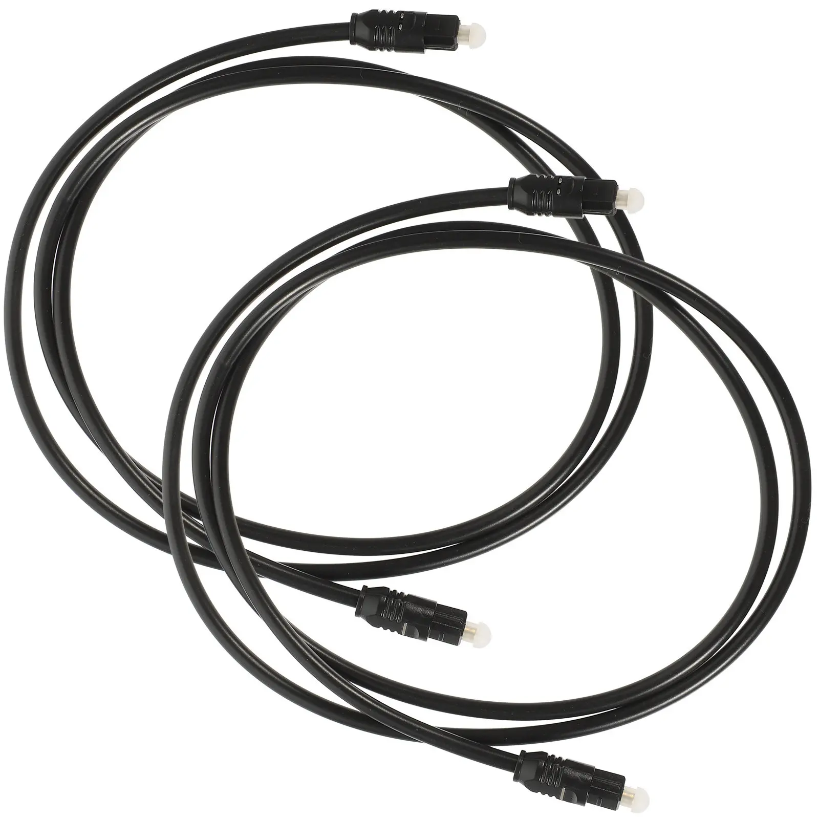 2Pcs Fiber Audio Cable 1M Digital Optical Audio Cord with Pmmc Fiber Guide Smooth Transmission for Game Console Set Top Box