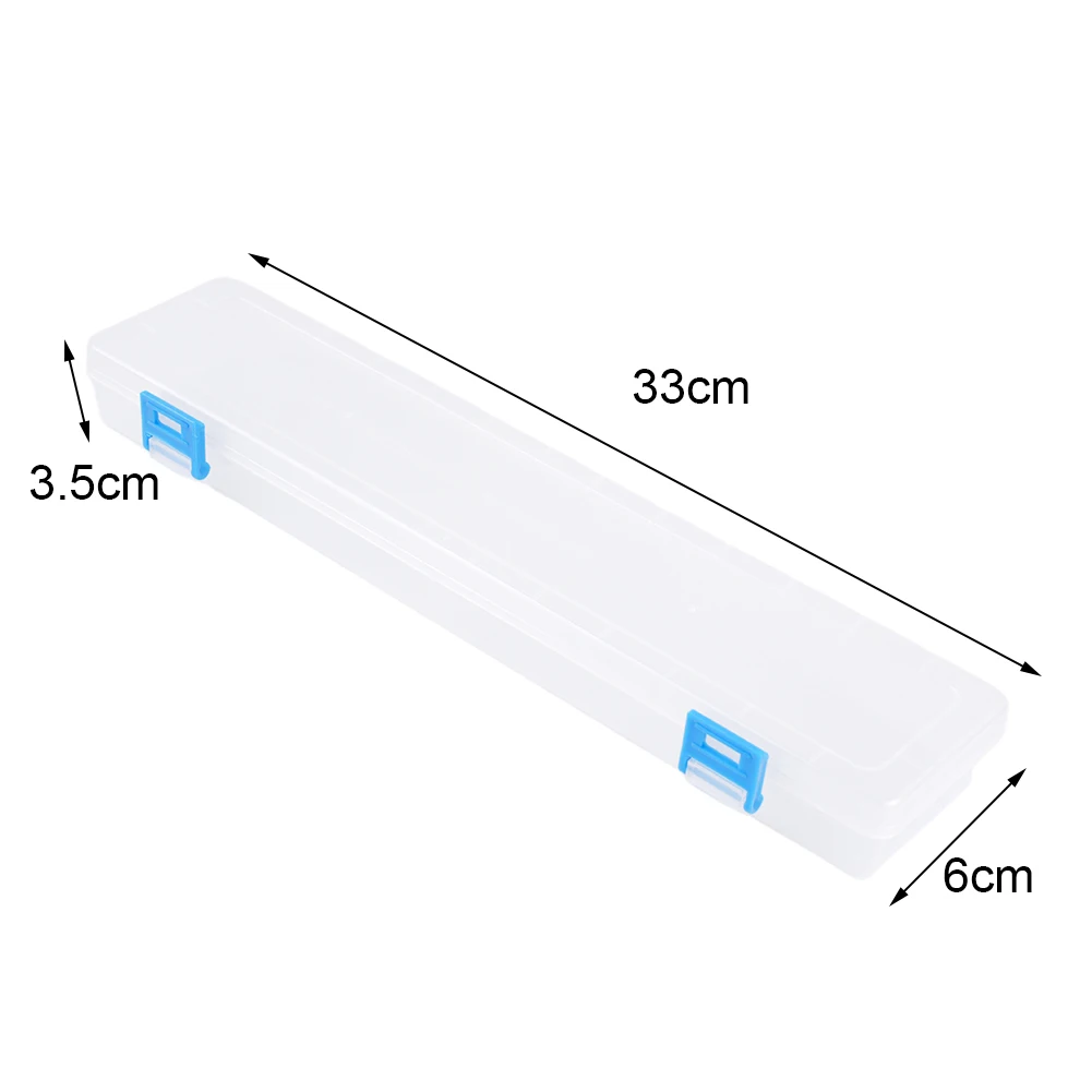 1 Pack 33x7x3.5cm Brush Painting Pencil Storage Box Pencil Container Drawing Tool Marker Crayon Scissors Glitter Tool