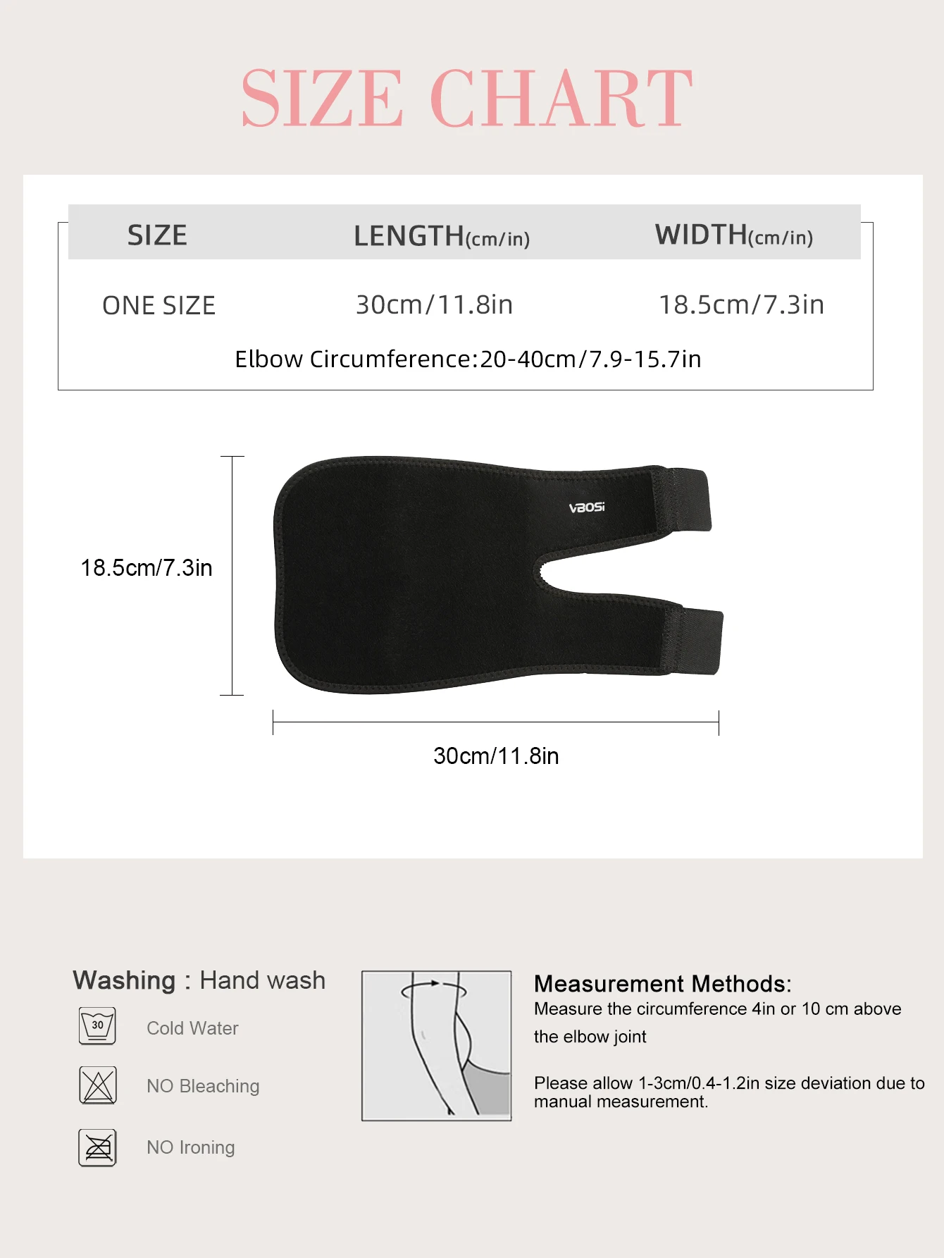 1 Pc Neoprene Elbow Brace, Support Wrap for Joint, Arthritis Pain Relief