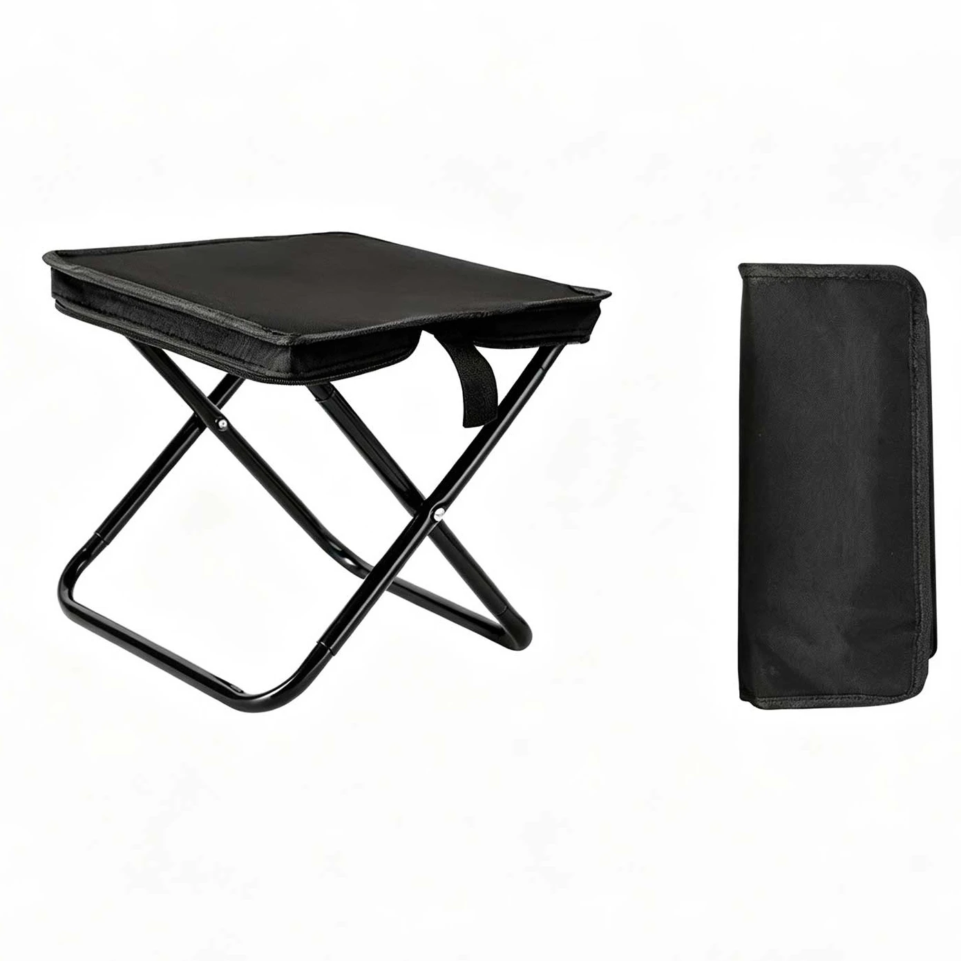 Portable Folding Stool with Handle, Outdoor Camping Fishing Stool, Zipper Stool Collapsible Small Chair for Fishing Hiking