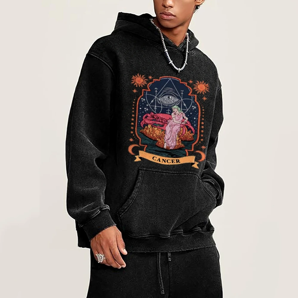 Vintage Cotton Hooded Sweater Fashion Romantic Star Princess Print Comfortable High Quality Shoulder Trend New Hoodie Sweatshirt