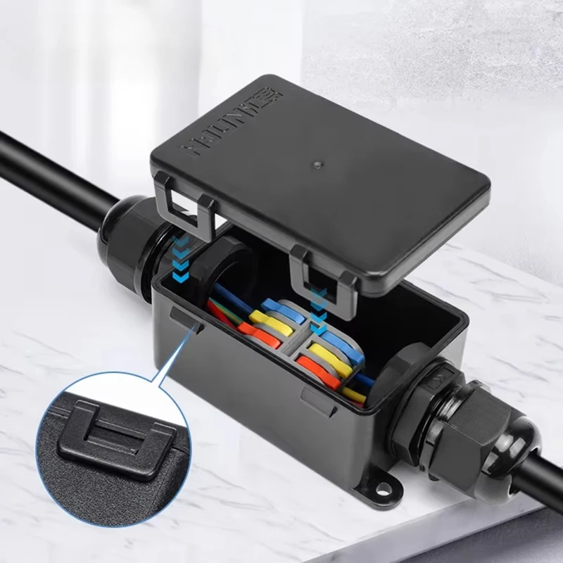 2-Way PG9 M20 With terminal 2 to 2 Outdoor IP68 Waterproof Junction 3-Way Buried Street Lights Splitter 4 to 4 Sealed Connector