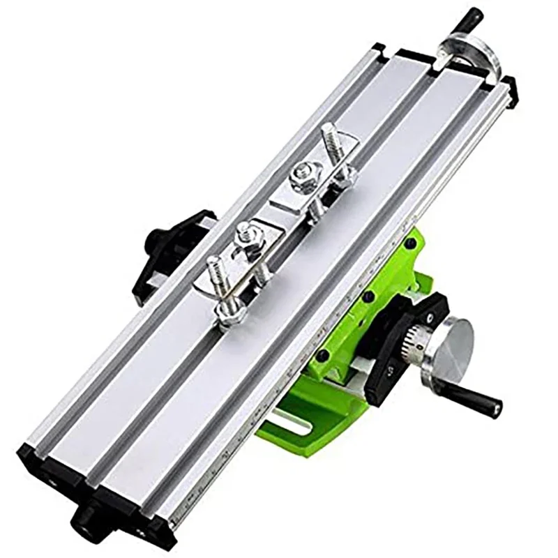 Multi-functional Mini Milling Machine Work Table Vise 12.2inches Portable Compound Bench X-Y 2 Axis Adjustive Cross Slide Table