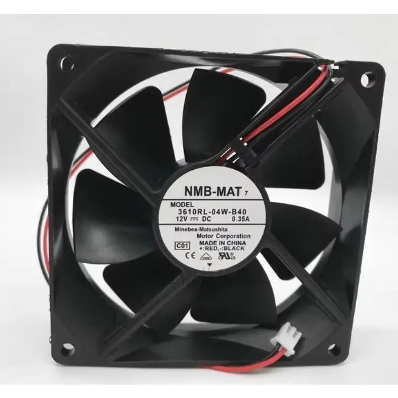 New Cooling Fan for NMB-MAT 3610RL-04W-B40 DC12V 0.35A 9CM 9025 Chassis Silent Cooling Fan 90 * 90 * 25MM
