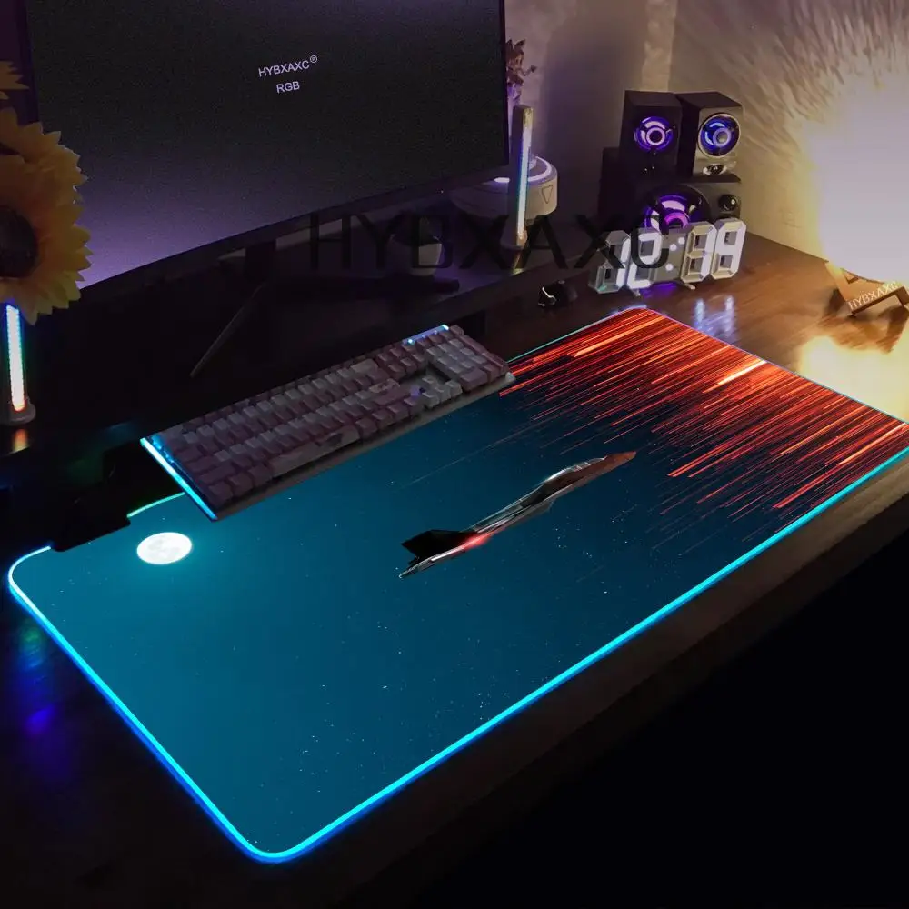 

Large Mouse Pad 900X400 RGB Mousepad Aircraft Computer Table Surface Carpet Plane Gaming Desk Mat Aviation Airplane Pads Gamer