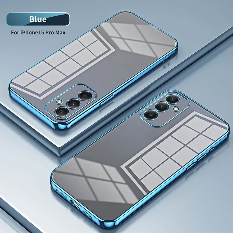 

Glitter Plating Silicone Soft Case For Samsung Galaxy S25 Edge S24 FE A56 A36 A26 A16 A06 A55 Transparent Clear Shockproof Cover