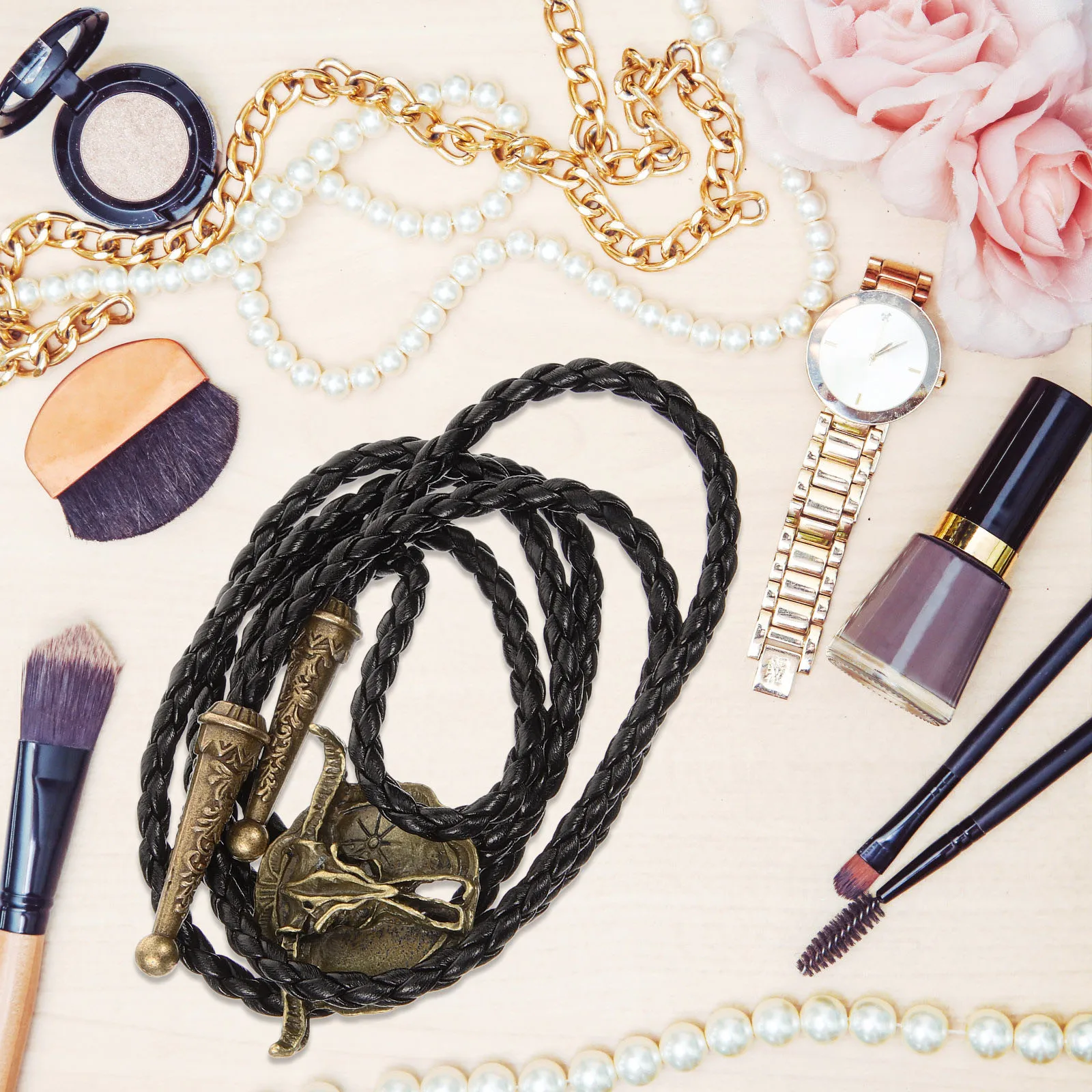 

Vintage Men Tie Neck Pendant Cow Head Necktie Shirt Suit Chain Western Cowboy Necklace Ornament Accessories for Men