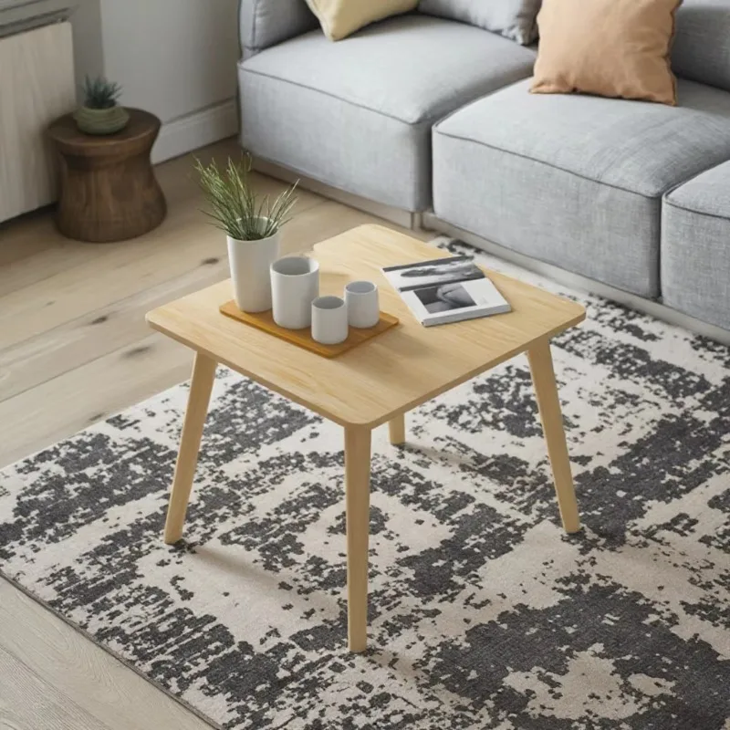 

Modern solid wood living room corner coffee table with durable design and easy assembly