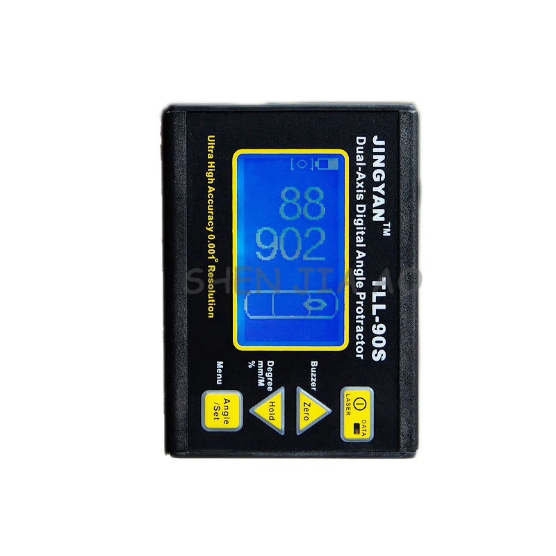 TLL-90S Mini Professional High Precision Laser Electronic Level Meter Machine 1PC 37V Digital Display Dual-axis Inclinometer
