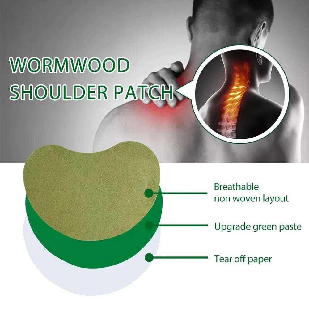 Neck Warm Patch Shoulder Trapezius Muscle Massage Pad Moxibustion Self-heating Non-woven Relax Muscles Sedentary Office Fitness