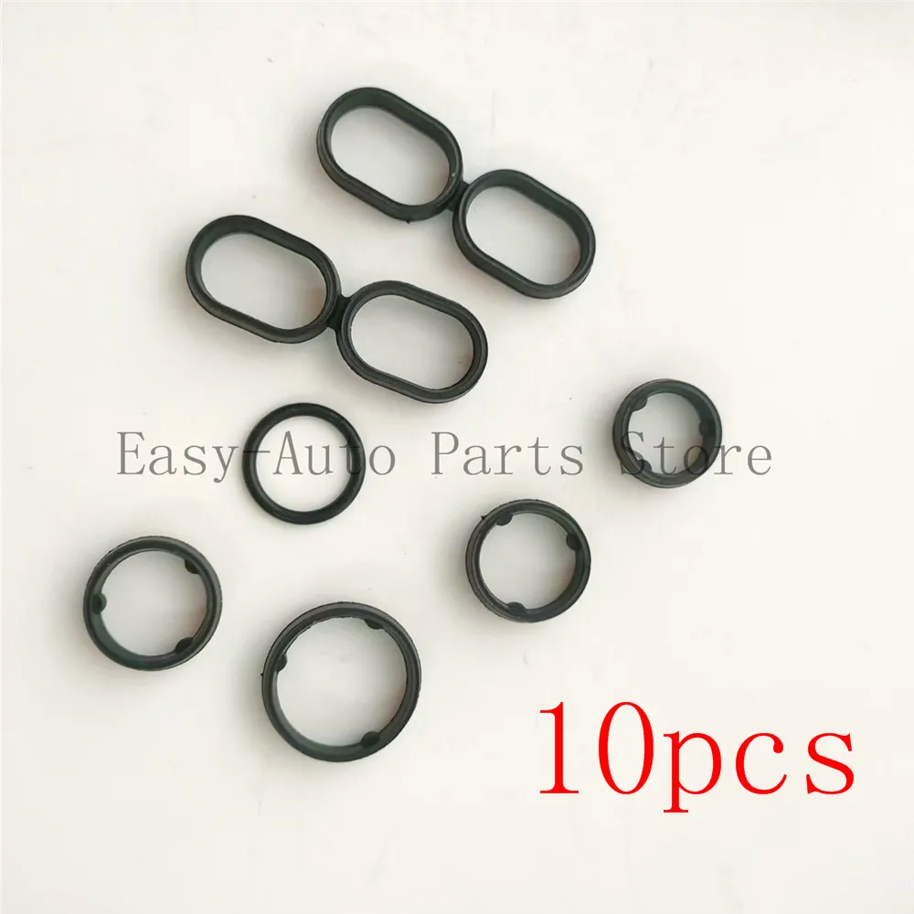 

10 шт. 68191356AA 7 шт./компл. адаптер фильтра масляного радиатора уплотнительное кольцо комплект уплотнений для 2014-2019 Dodge Ram Chrysler Jeep 3.6 V6