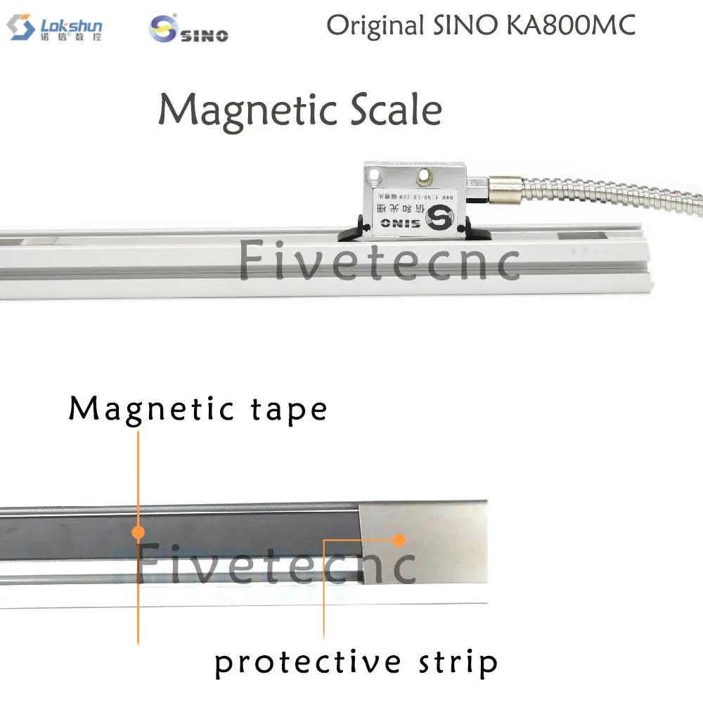 High Precision SINO Magnetic Scale Sensor 5um 200mm -1500mm Reading Length Linear Encoder for Lathe Woodwork Stone Mini Machines