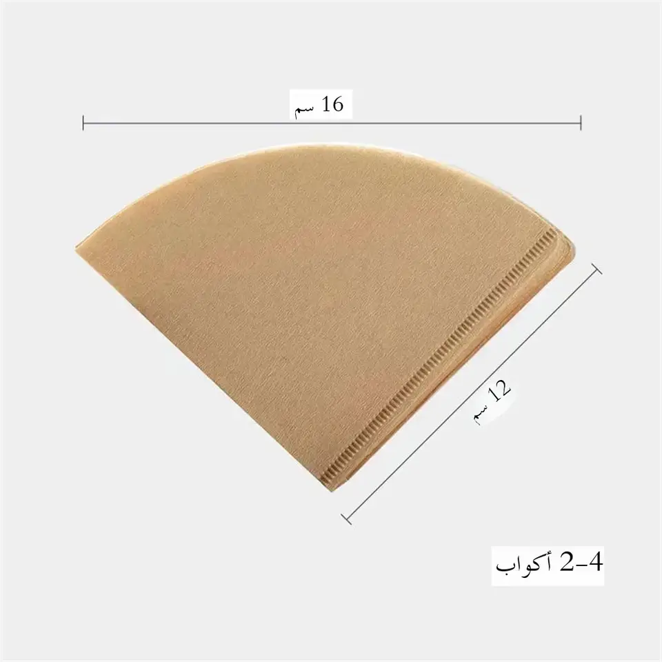 40/100 قطعة ورق مرشح قهوة على شكل V، غير مبيض، قابل للتصرف، درجة غذائية، مرشحات قهوة V60 لصانع القهوة بالتقطير - 6