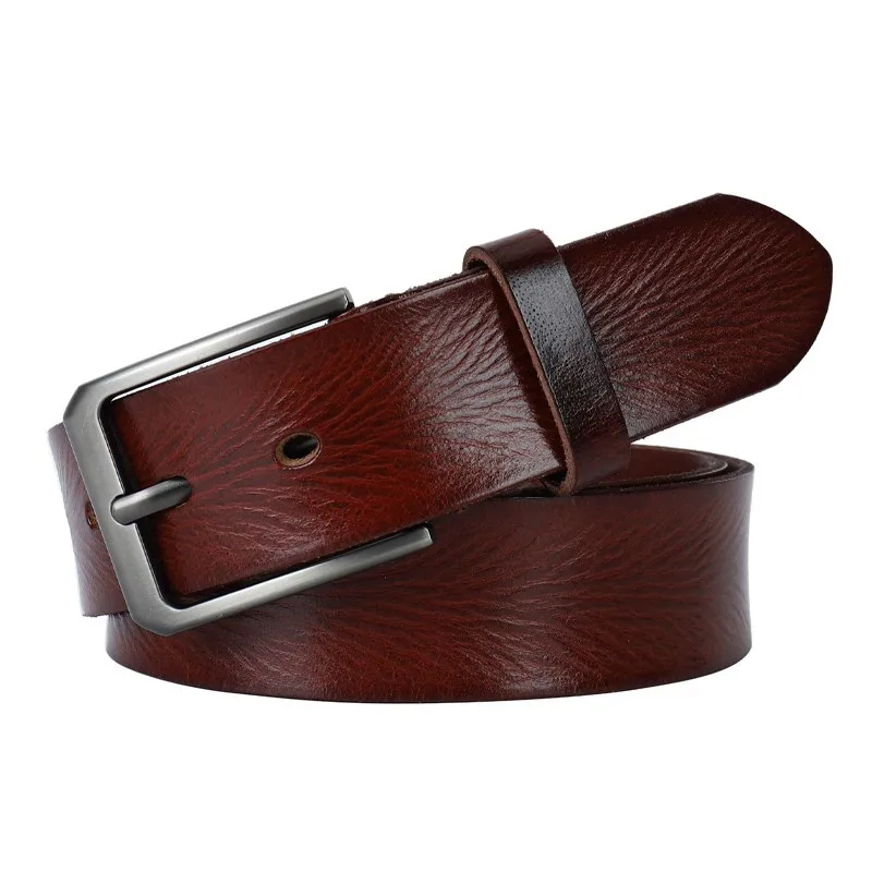 Leather Belt for Men's First Layer Cowhide Needle Buckle Retro Belt Casual Business New Plant-tanned Pants Designer Belt luxury