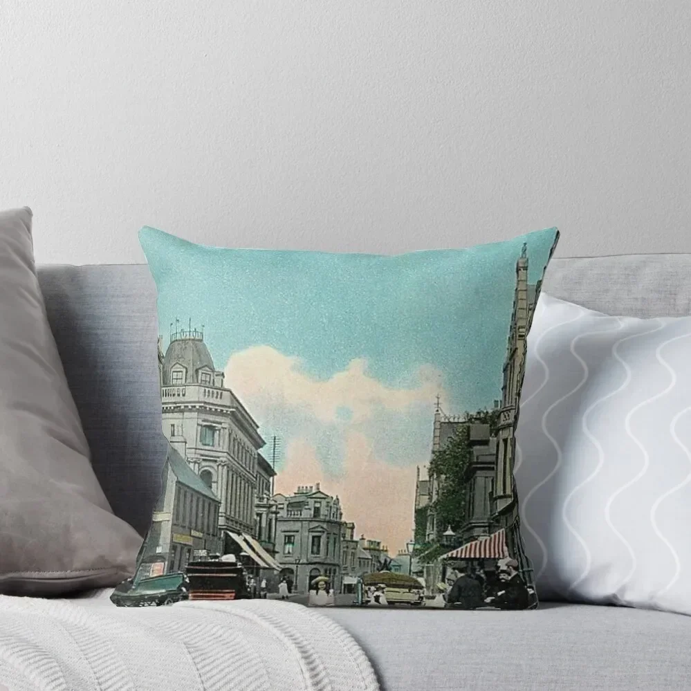 Vintage Illustration of Nairn High Street Throw Pillow home decor items Christmas Pillow Sofa Cushion pillow