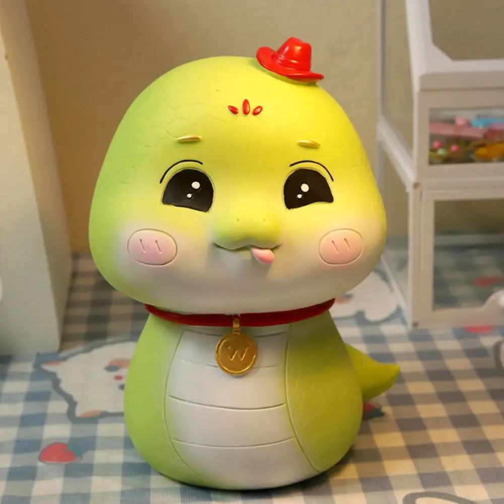 Большая вместительная копилка Zodiacs в виде змеи, портативная копилка Zodiacs, банка для денег в виде змеи, мультяшная копилка для хранения монет в виде змеи