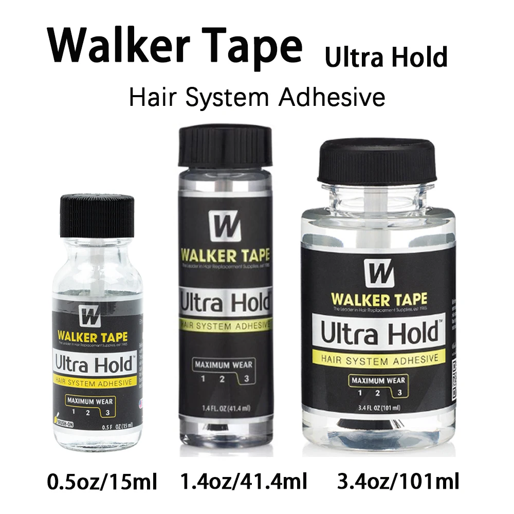 

Ultra Hold Walker Tape Lace Glue 0.5/1.4/3.4oz Waterproof Walker Lace Hair Glue Adhesive Super Glue for Lace Wig Closure