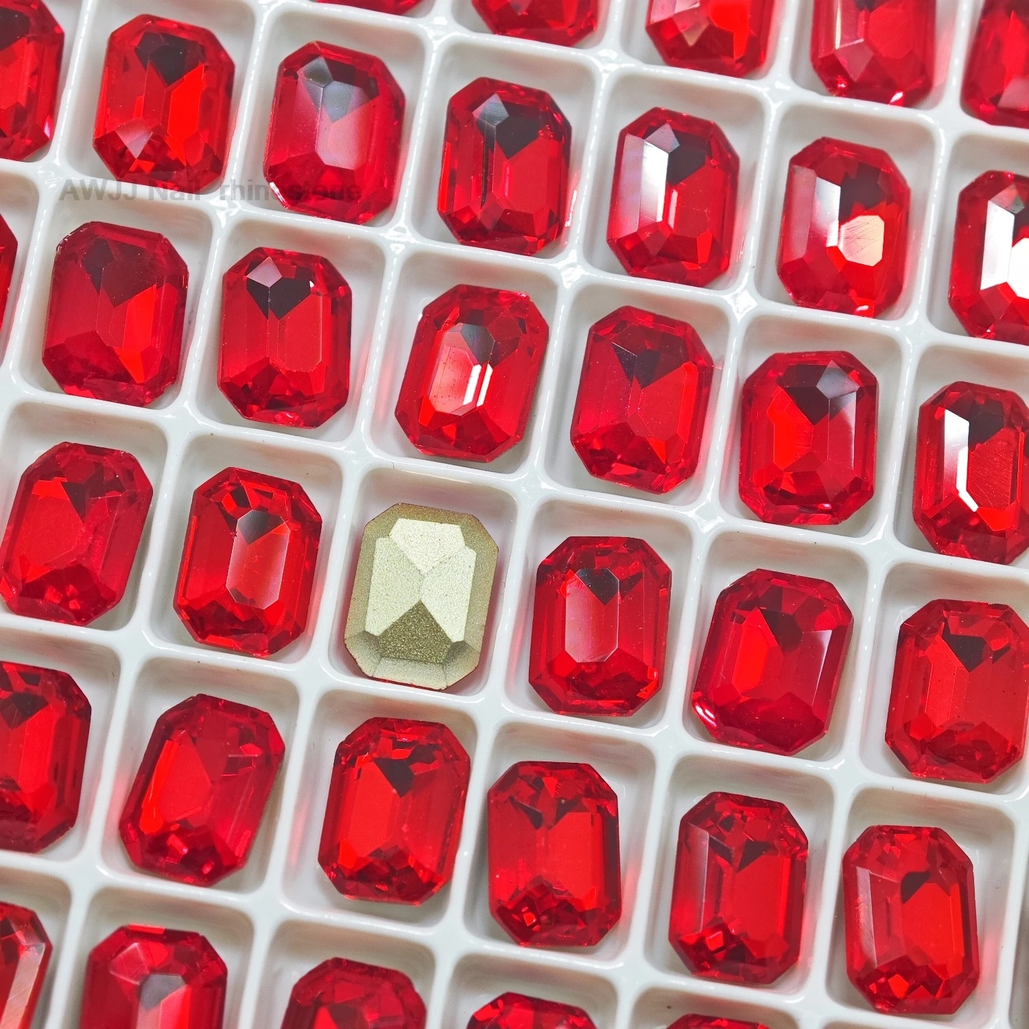 4*6mm Mahjong-shaped Pointed Bottom Glue-On Rhinestones Decoration Sparkling High Quality for Nails, Clothing & DIY Crafts