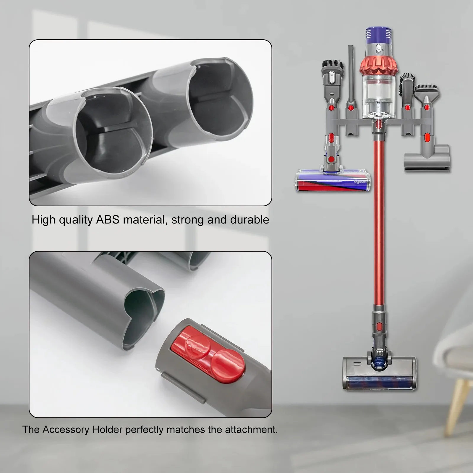 Do odkurzacza Dyson V7 V8 V10 V11 V15 Miejsce głowicy szczotki Dysza Akcesoria do czyszczenia Wspornik Półka do przechowywania Uchwyt na narzędzia