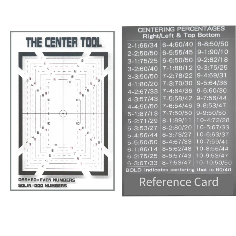 Card Grading Review with Alignment Board and Clear Sleeves for Desk Review