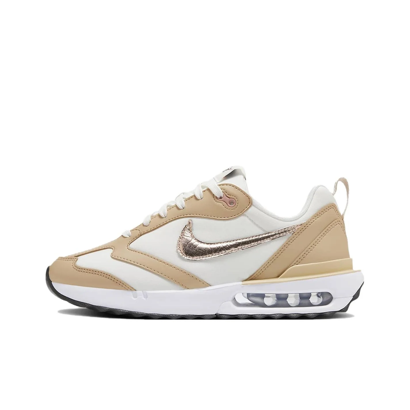 Nike Air Max Dawn Running Shoes Women's Low Top Brown/White/Stardust Red FZ4239-100