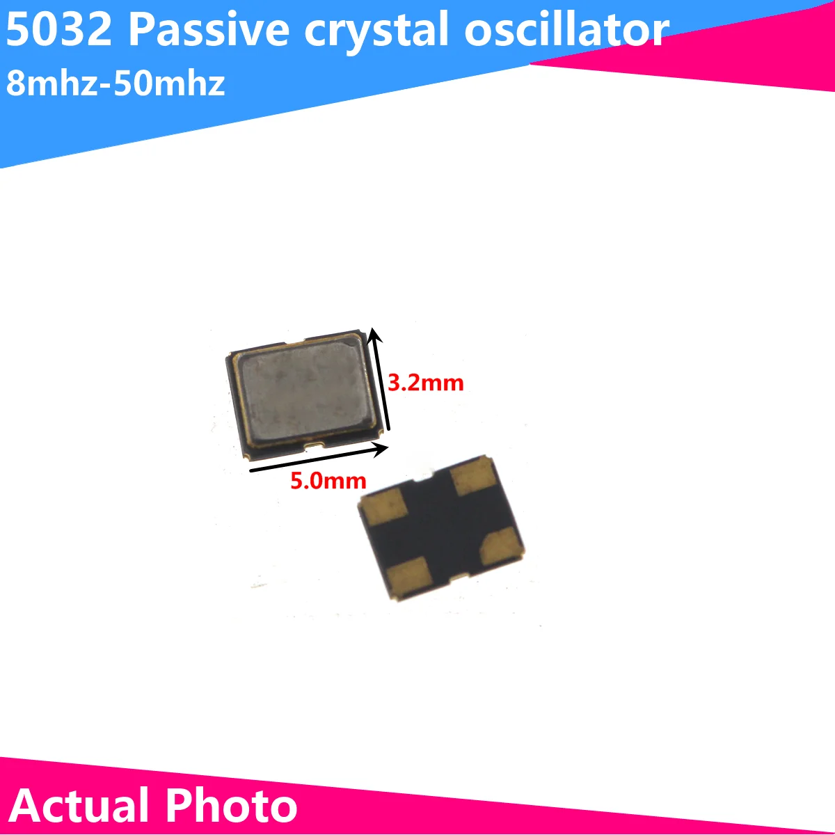 10PCS Passive crystal oscillator 4PIN SMD 5032 4M 6M 8M 10M 12M 16M 20M 24M 25M 27M 30M 32M 40M