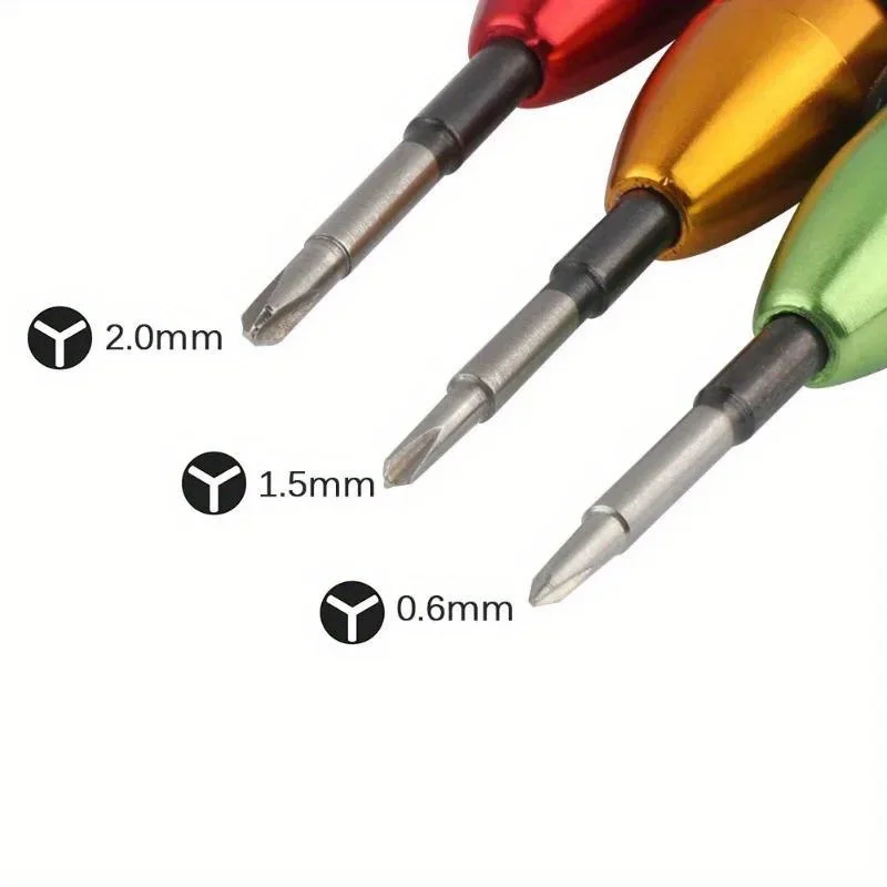 Suitable for Smart Watch Repair Y-shaped 0.6 Mm 1.5 Mm 2.0 Mm Three-wing Screwdriver Suitable for Various Scenarios