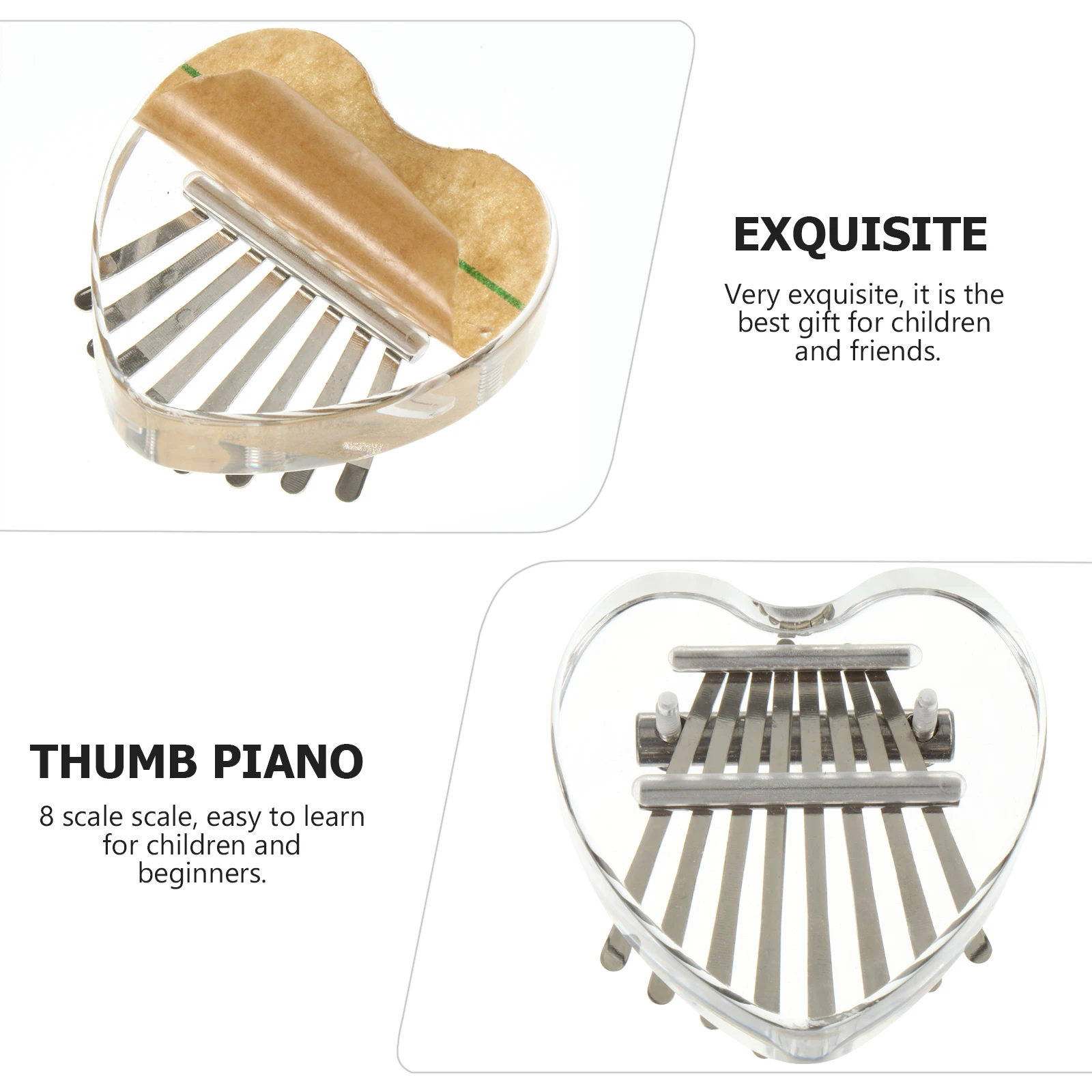 Instrumento de Piano de pulgar Kalimba 17 teclas accesorios profesionales Kalіmba teclado portátil para niños Mini regalo música