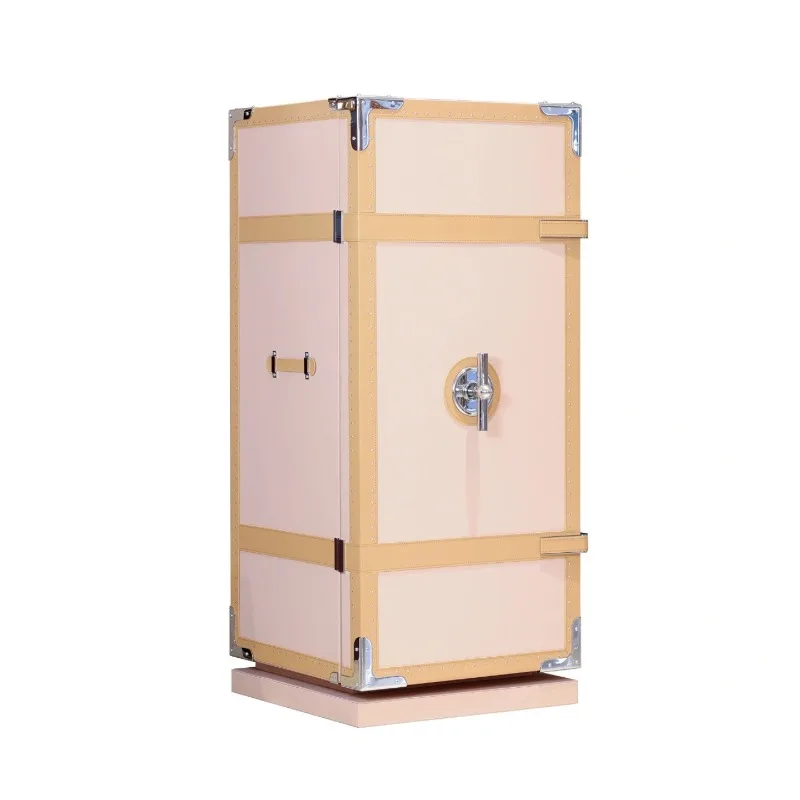 High-end leather jewelry safe designer luxury villa home mechanical lock anti-theft locker