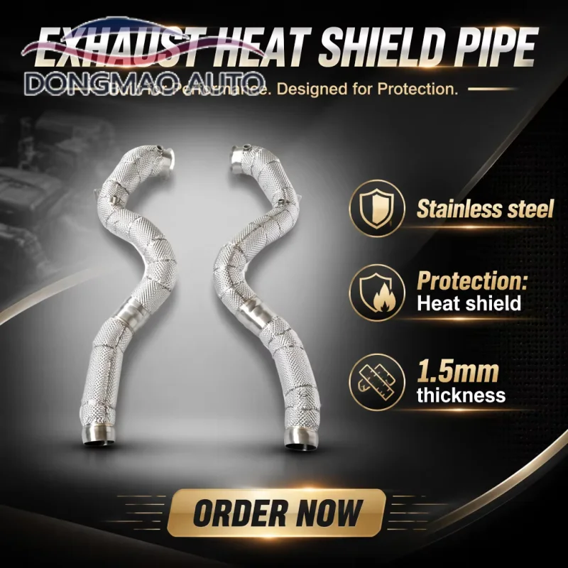 Suitable for Mercedes Benz C63 COUPE AMG W205 4.0T stainless steel high-performance downpipe exhaust system