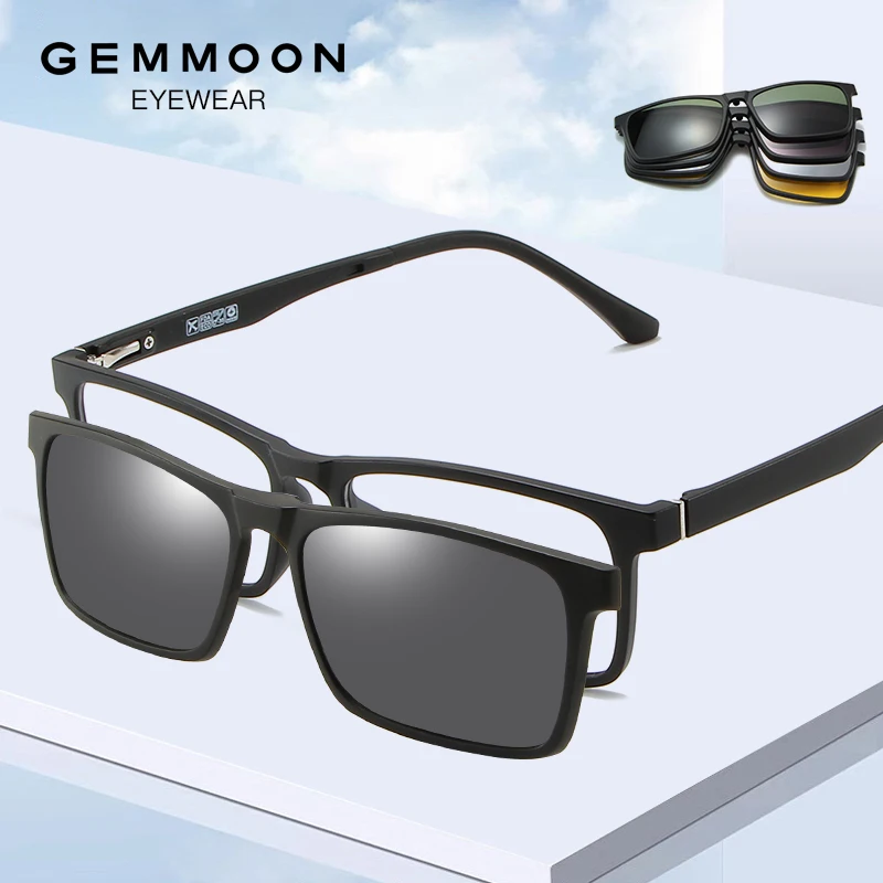 

Short-sighted frames Men with 5 pairs of sunglasses clip magnetic sleeve TR90 frames Women can be equipped with prescription