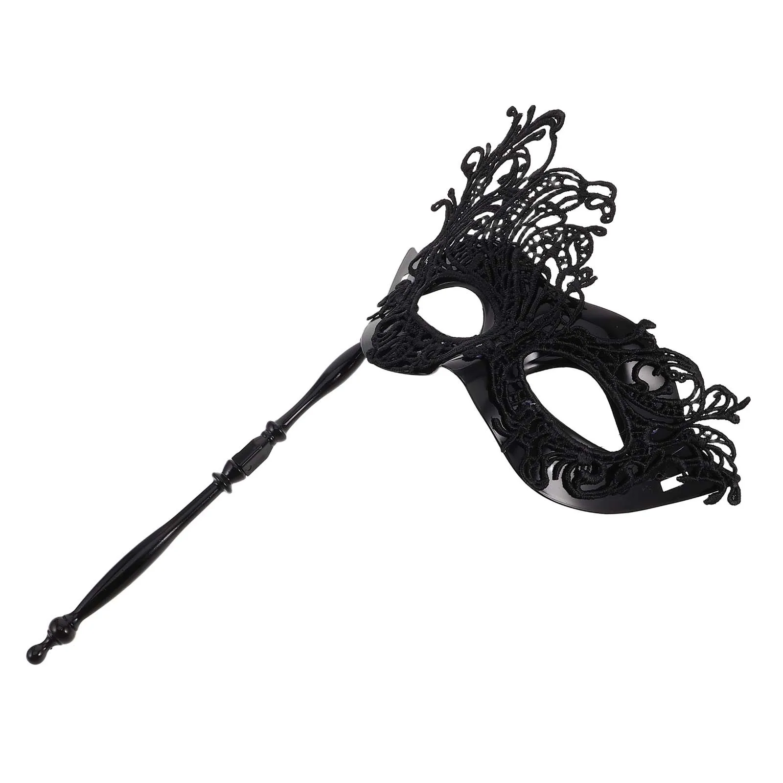 

Lightweight Lace Masquerade Mask Handheld Stick for Women Party Ball Evening Prom Venetian Mask