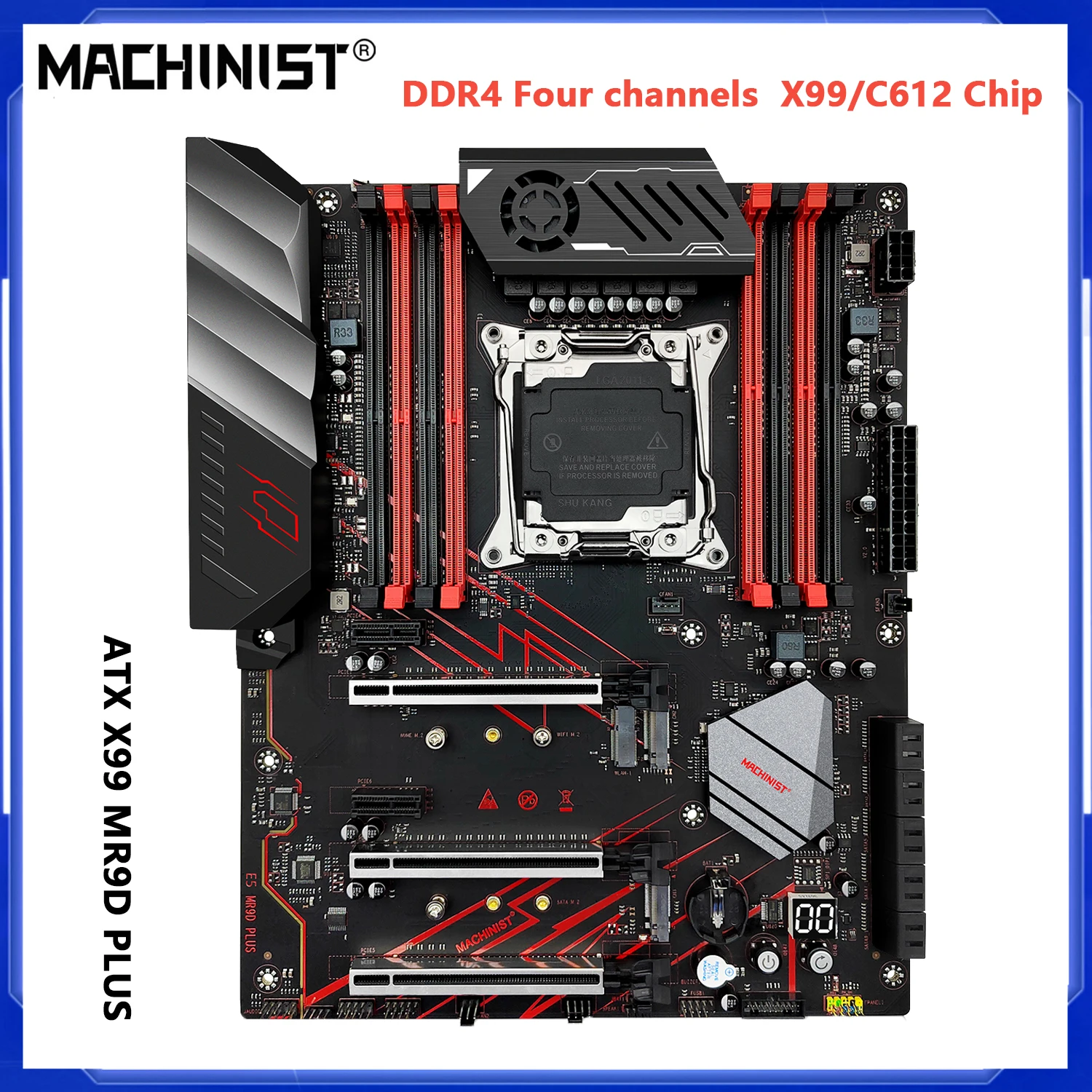 MACHINIST MR9D PLUS X99 마더보드는 DDR4 4채널 메모리 및 LGA2011-3 Xeon E5 V3/V4 프로세서 X99/C612 칩 USB3.0을 지원합니다.
