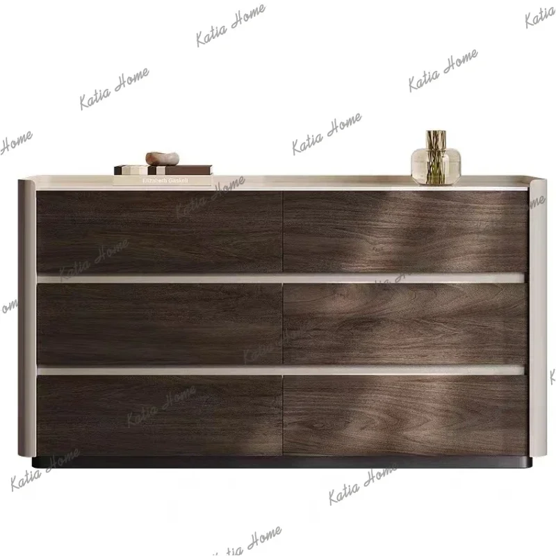 YJ Light Luxury Storage Living Room Cabinets Modern Solid Wood Entrance Organizer Cabinets Bedroom Drawers Cajonera Home Furnitu