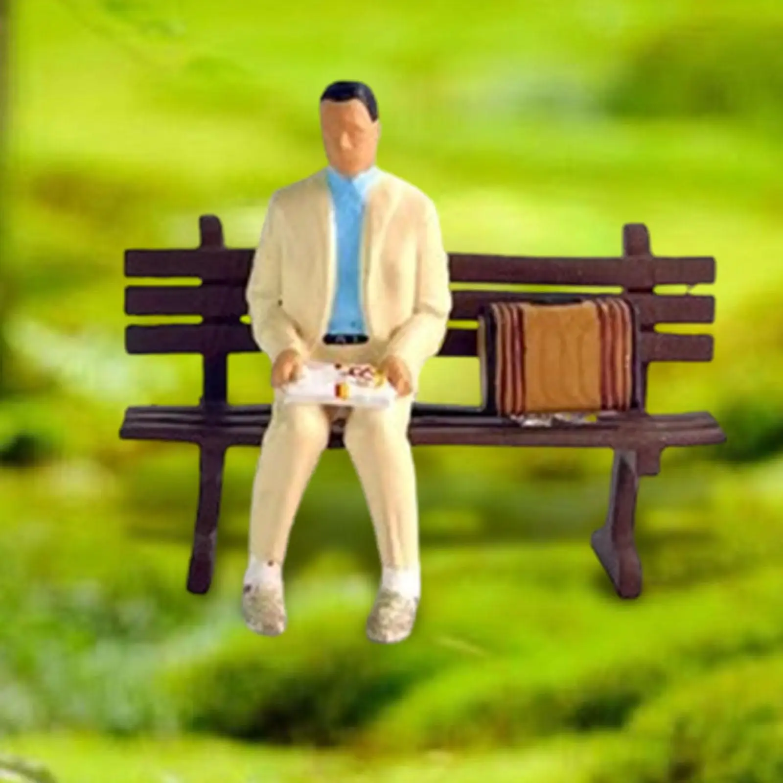 Miniaturowa Diorama dla mężczyzn figurka pociągu w parku ulicznym 1/64 osób figuruje dla rekwizyty fotograficzne scenerii krajobraz Diorama