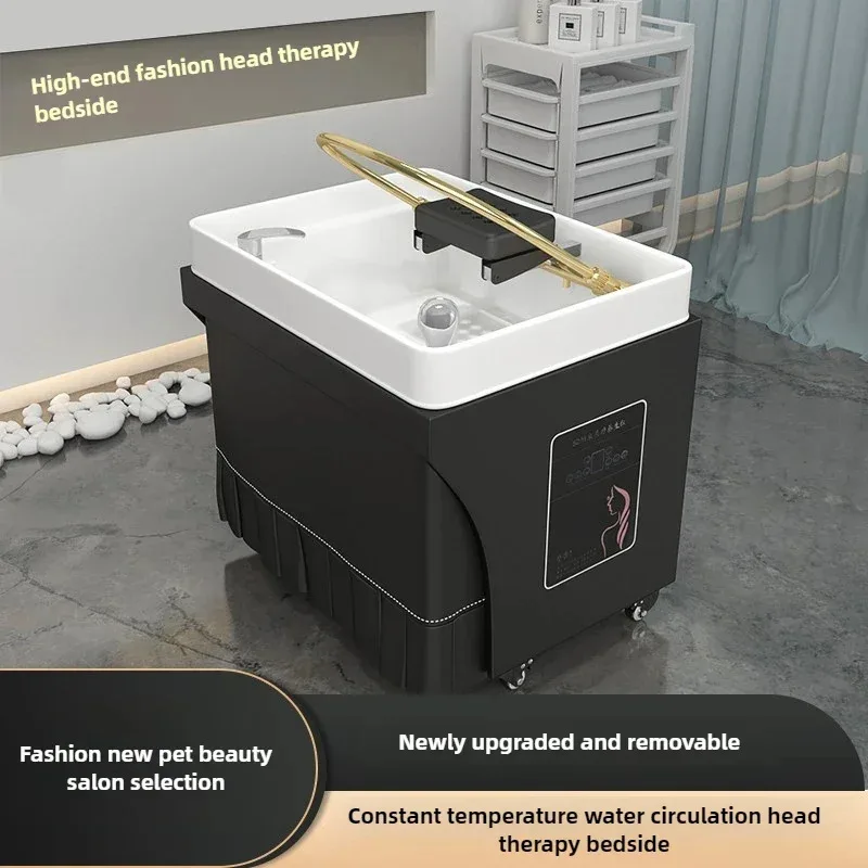 

Adjustable Head Spa Shampoo Chair Hair Stylist Steam Sink Portable Hair Washing Chair Water Therapy Salon Equipment Lavacabezas