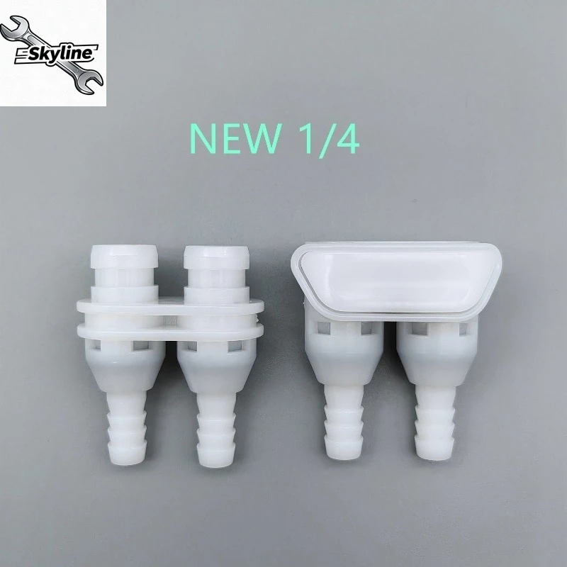 1/4 Male Female Quick Disconnect Plastic Joint With Globe Valve For Fluid Pipeline Devices