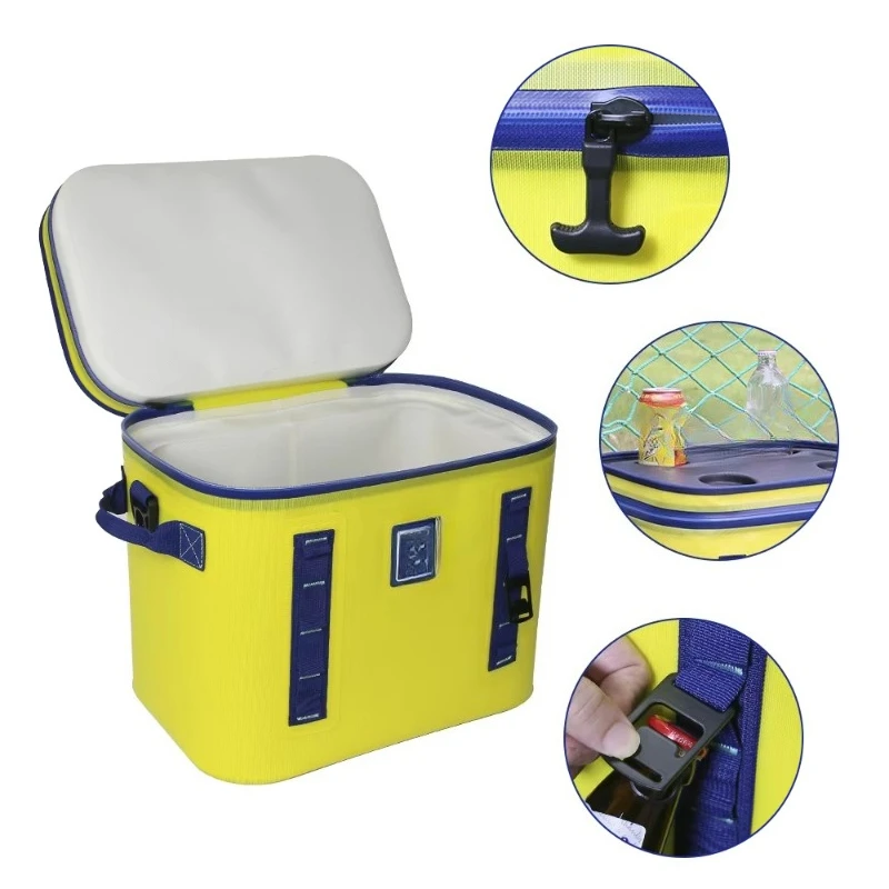 Large zipper waterproof thermal insulation bag food refrigerated TPU soft refrigerated backpack