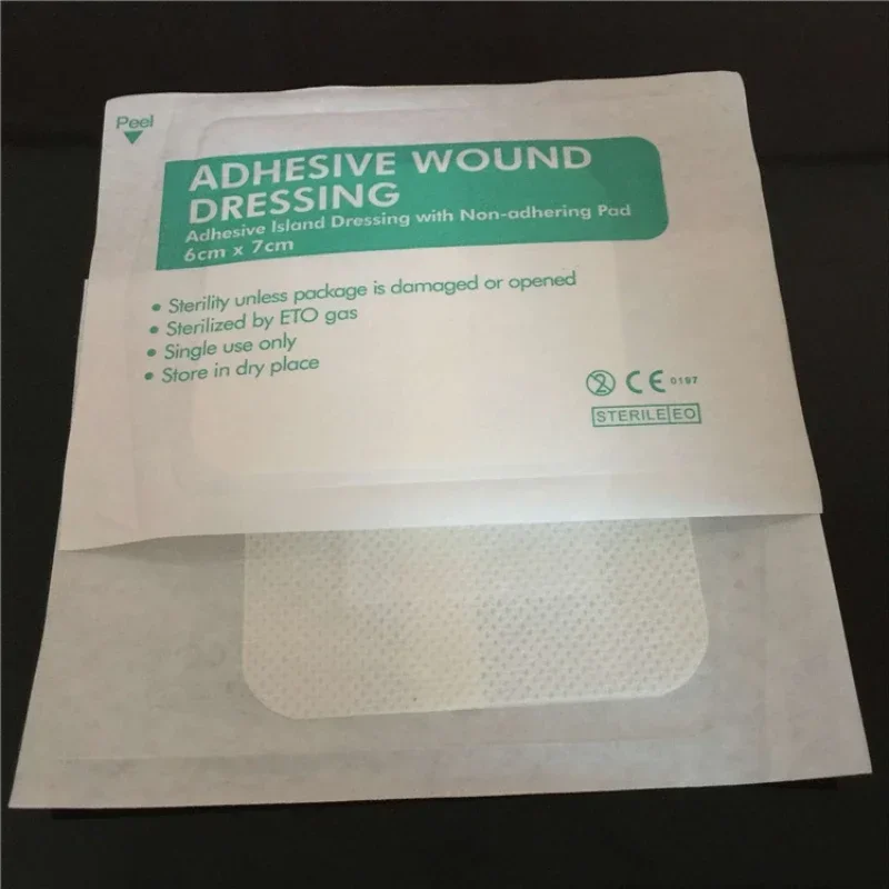 10Pcs 6x10cm Breathable Self-adhesive Wound Dressing Band Aid Bandage Large Wound First Aid Wound Hemostasis First Aid Kit