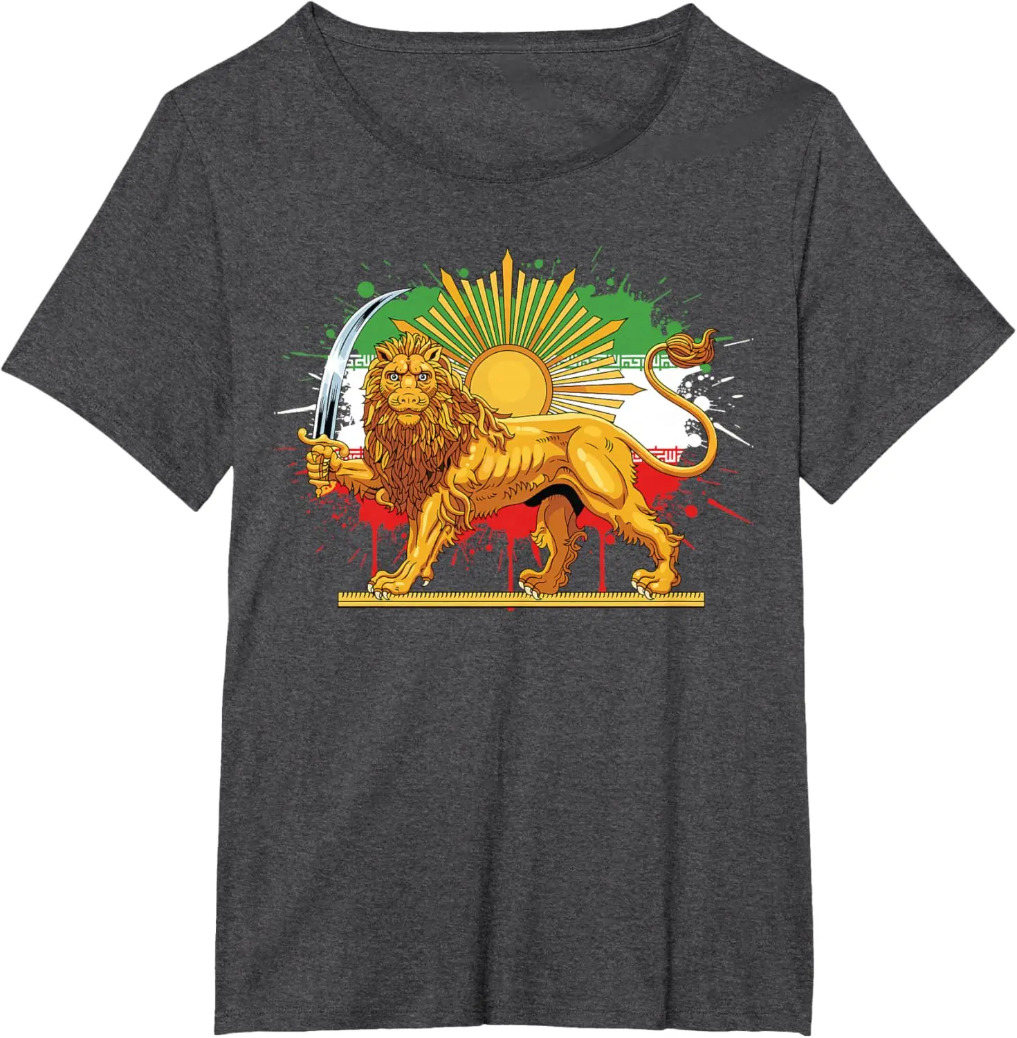Shir o Khorshid, Persia, Lion and Sun Iran, Persian T-Shirt, unisex, men's fashion, loose fit, sports T-shirt, 2026 new style,