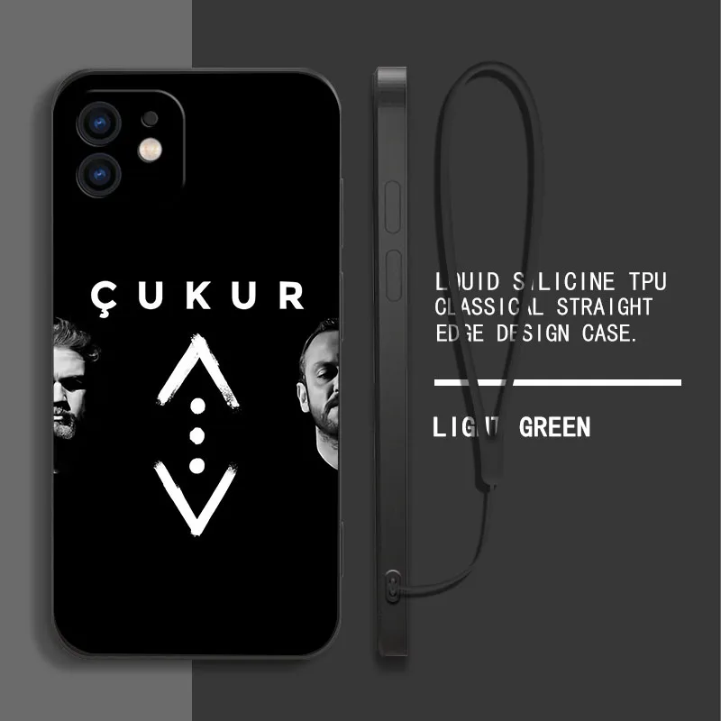 Turkey Cukur Show TV Phone Case For iPhone 15 14 13 12 11 Pro Max Mini X XR XS SE20 6S 6 8 7 Plus Silicone Cases with Hand Strap