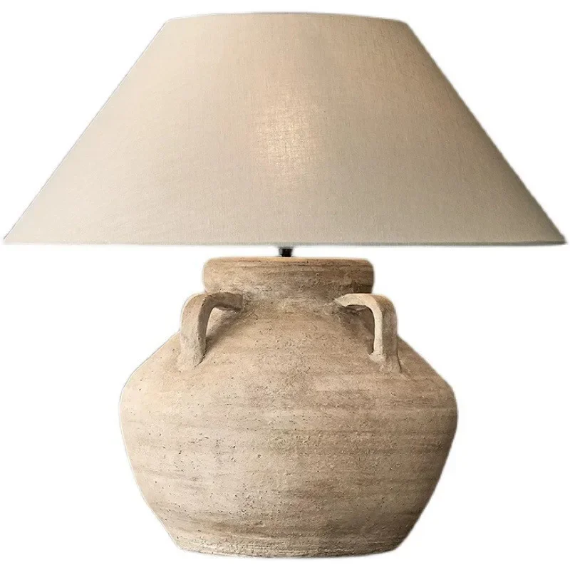 Wabi Sabi Nordic table lamp, ceramic bedroom bedside modern, decorative bed and breakfast lamps