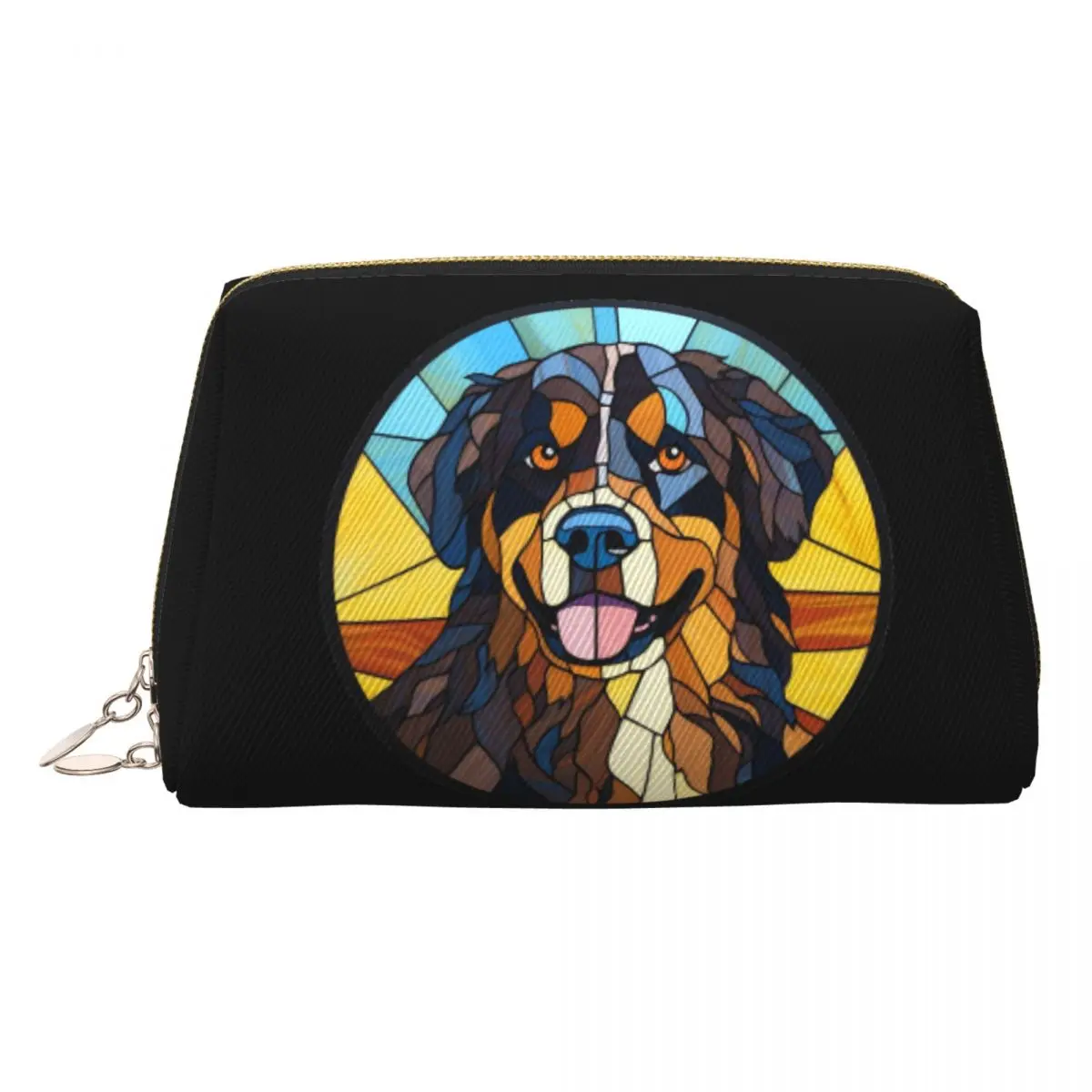 

Bernese Mountain Dog Women Cosmetic Bags Travel Makeup Organizer Pouch Toiletry Storage Dopp Kit Box