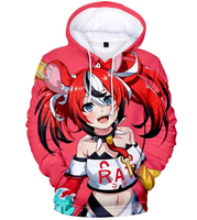 Hakos Baelz VTuber Anime 3d Print Hoodie Men Women Fashion Long Sleeve Hoodies Vintage Coat Men Sweatshirt Unisex Clothes NEW
