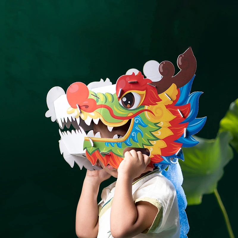 Mid-Autumn Festival Handmade National Tide Dragon Boat Dragon Dance DIY Making Material Pack Kid Gift Home New Year Decor