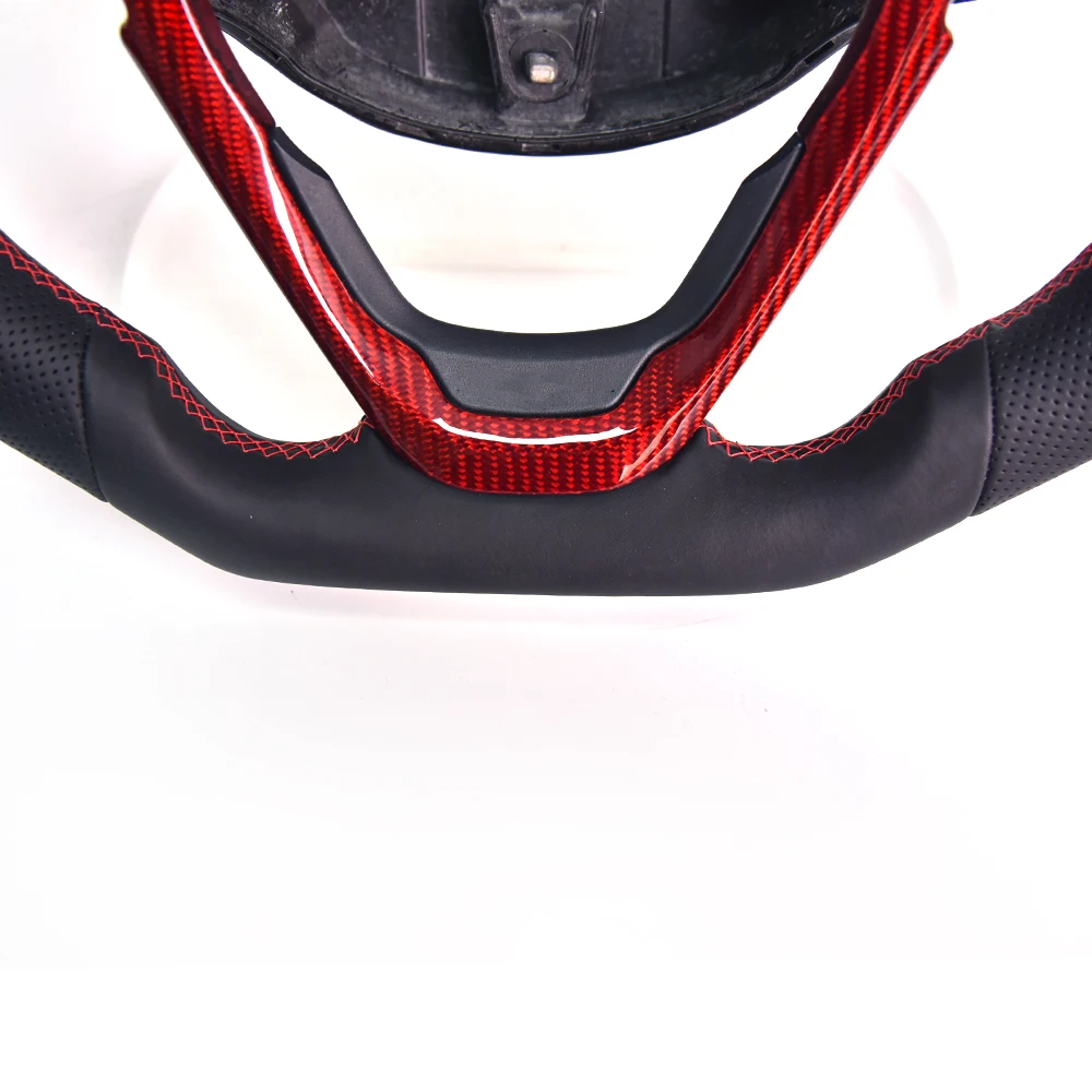Suitable for Jeep Grand Cherokee 2014 Modified Forged Carbon Fiber Steering Wheel Assembly Suede Perforated Leather Customized