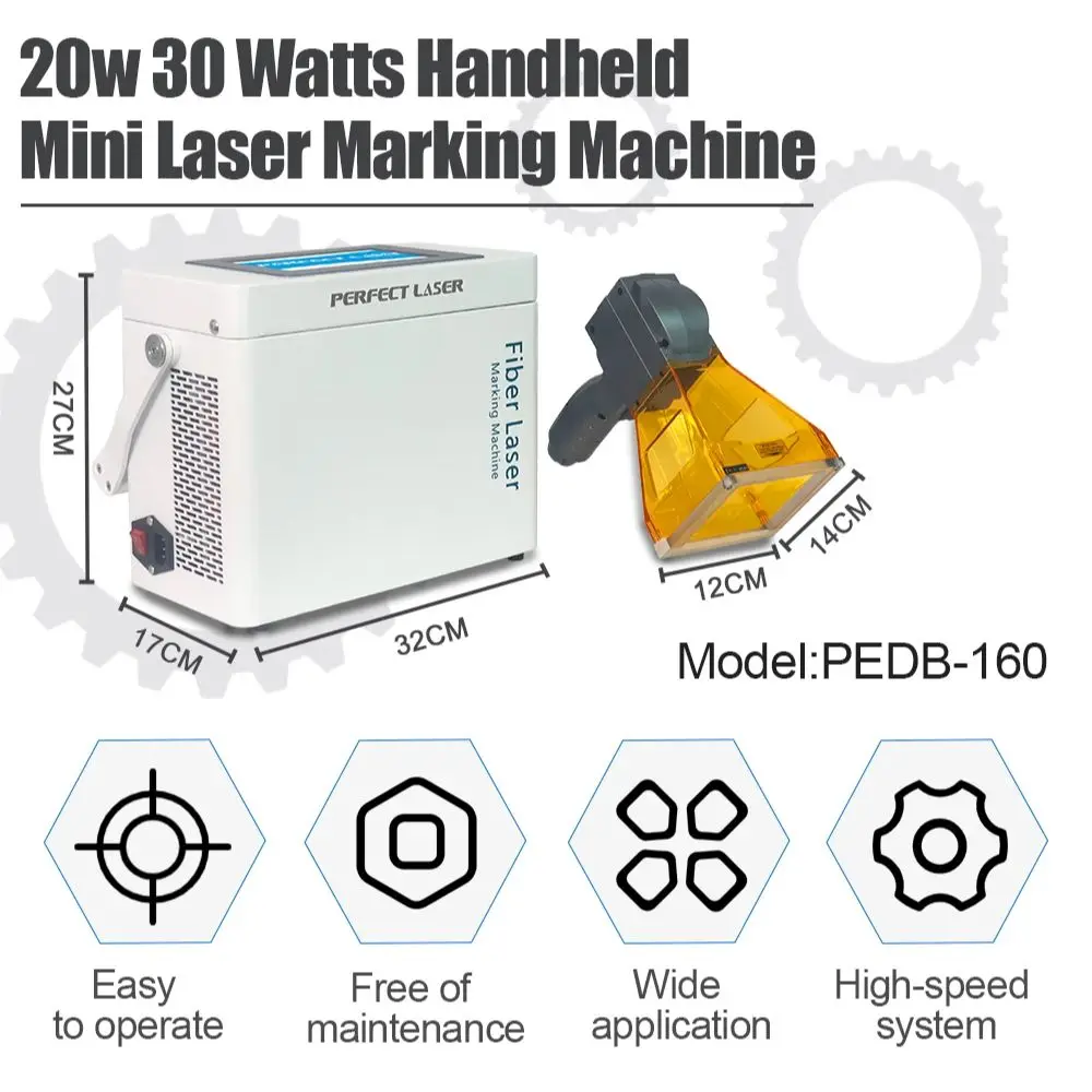 

Fiber Laser Marking Engraving Machine Handheld JPT MAX 30W 20W Mini Metal Marker Engraver