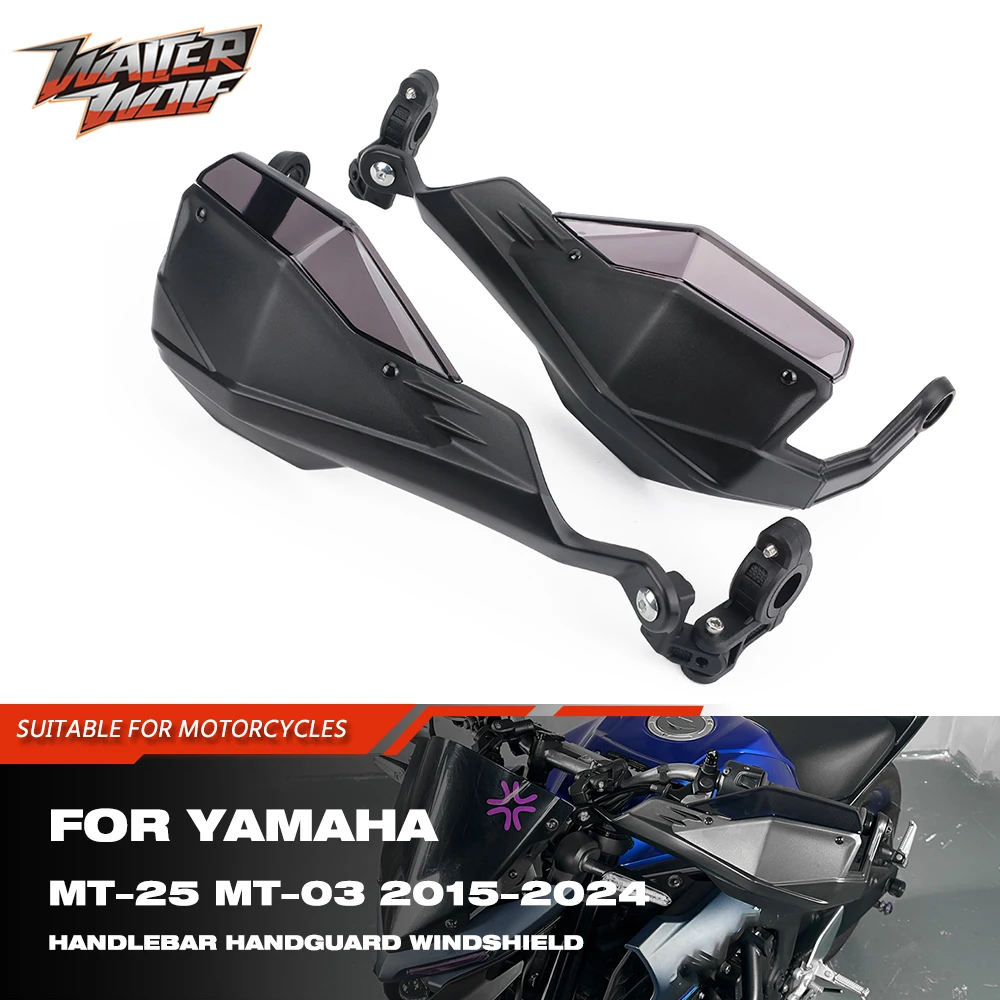 

2023 MT 25 MT03 Handlebar Handguards Windproof For Yamaha MT-25 MT-03 MT25 MT 03 2015-2024 Hand Windshield Deflector Hand Guard